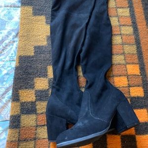 Knee High Suede Heel Boots